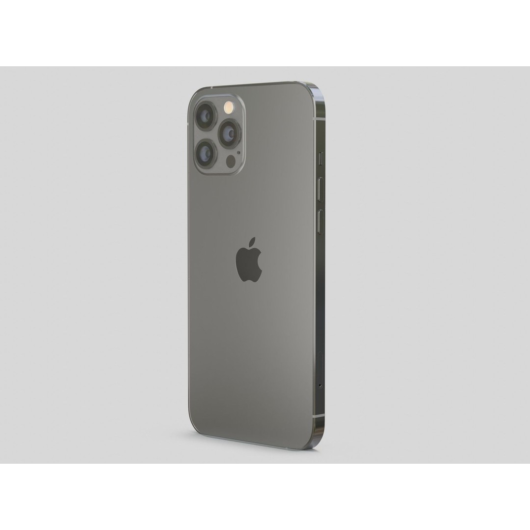 iPhone 12 Pro Max Graphite 3D Model – PBR Textures, FBX & OBJ Formats - View 8