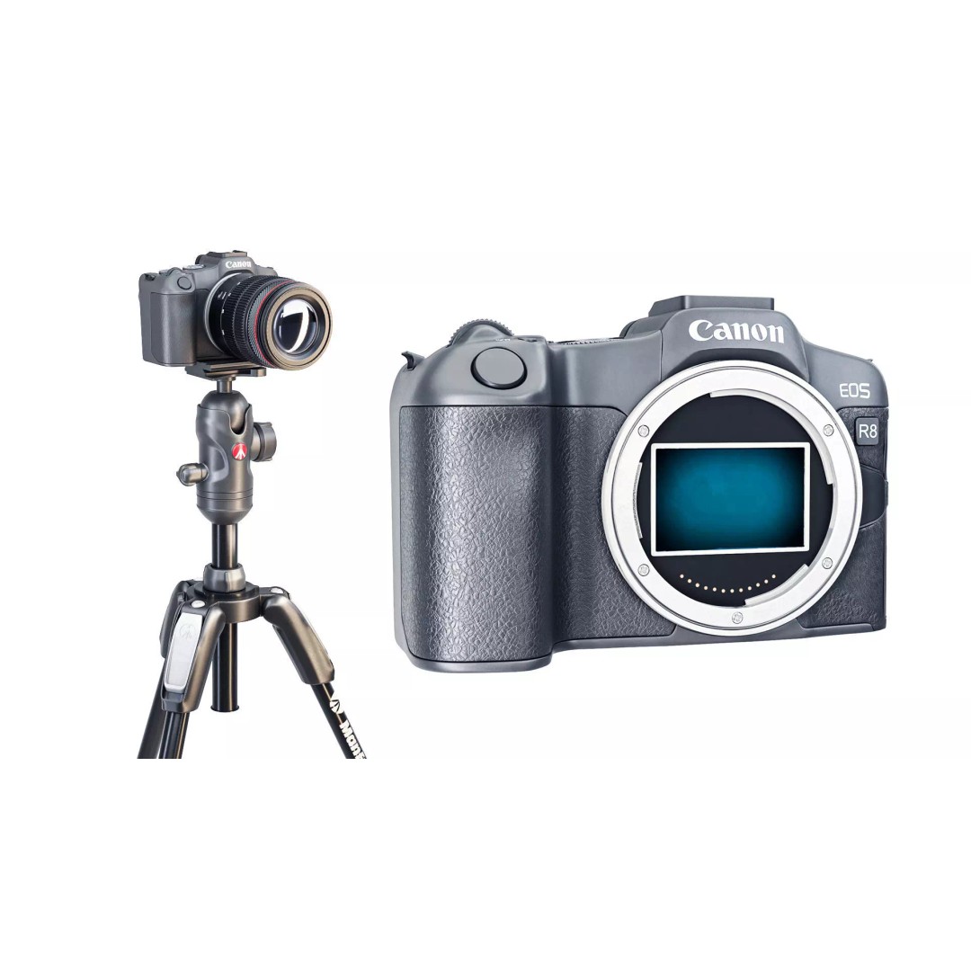 Canon EOS R8 Camera 3D Model – High Poly PBR Asset, FBX, Blender - View 3