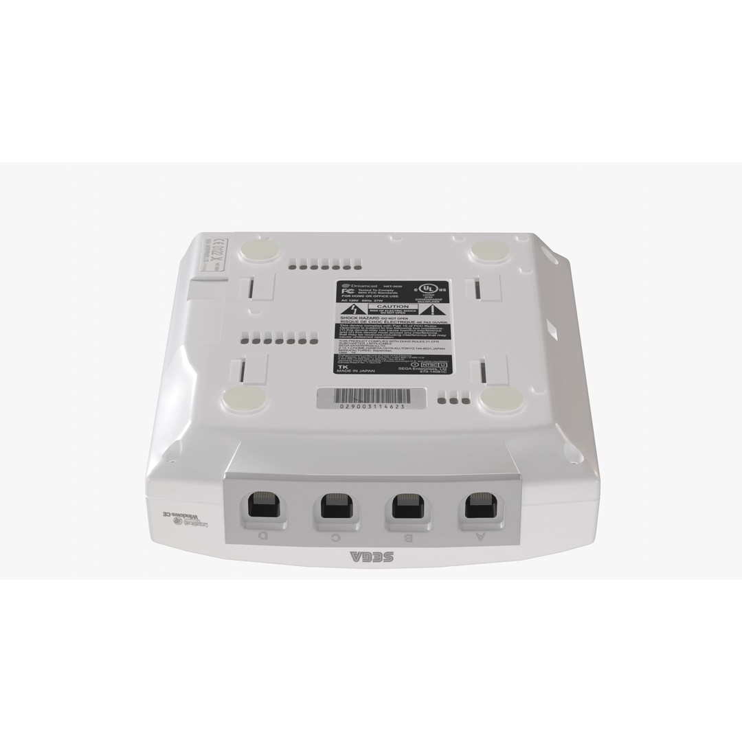 Sega Dreamcast 3D Model – Low Poly Console & Accessories, FBX - View 10
