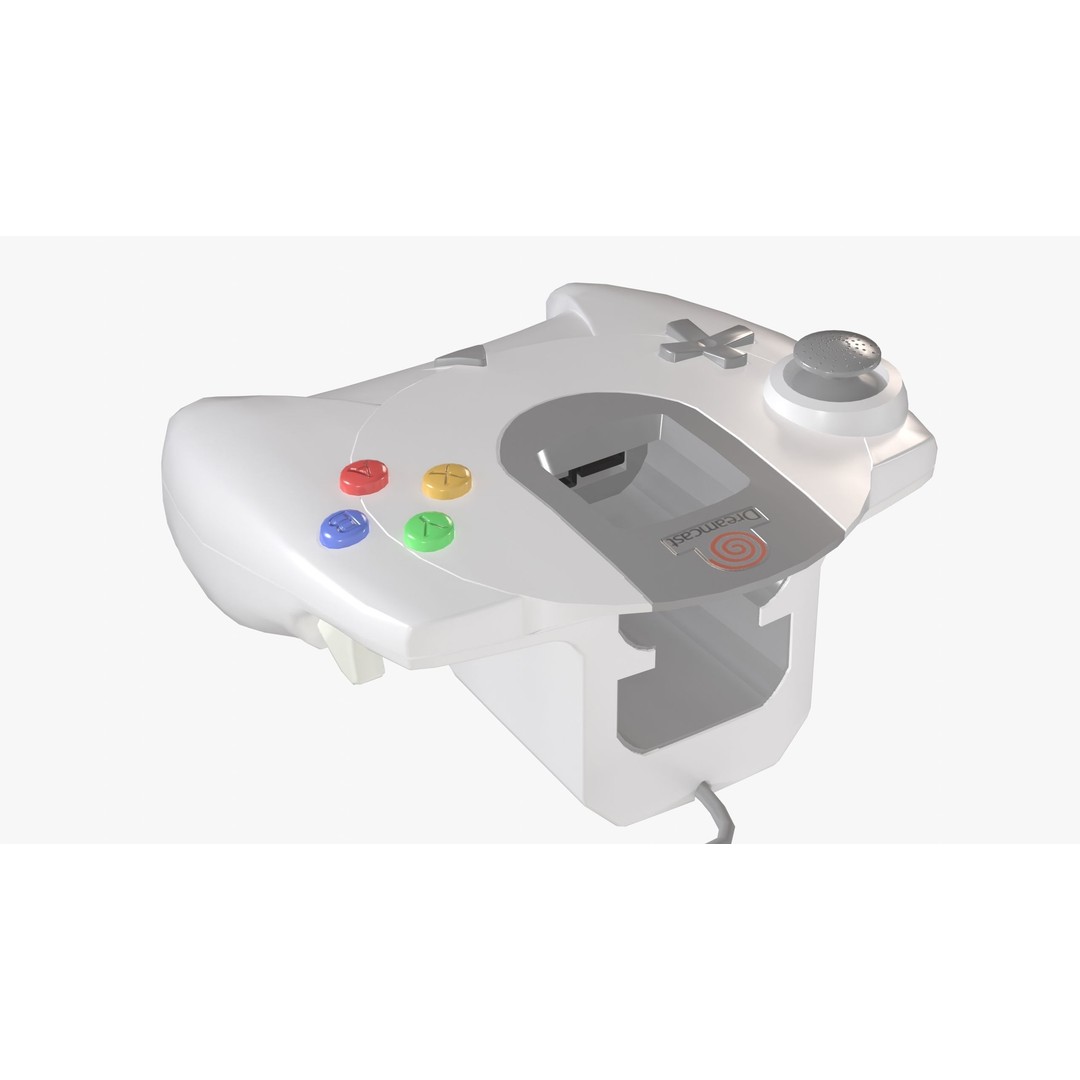Sega Dreamcast 3D Model – Low Poly Console & Accessories, FBX - View 14