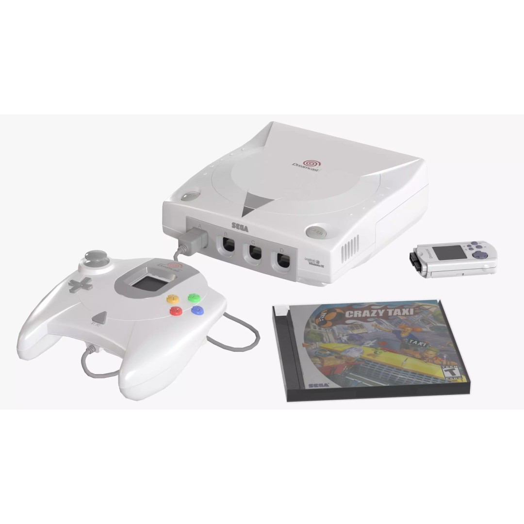 Sega Dreamcast 3D Model – Low Poly Console & Accessories, FBX - View 2