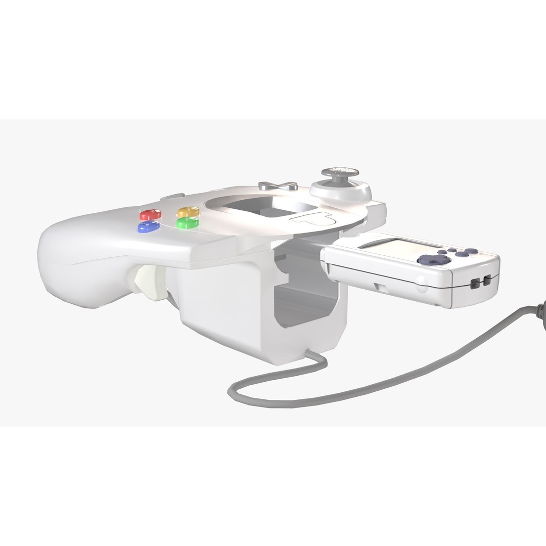 Sega Dreamcast 3D Model – Low Poly Console & Accessories, FBX - View 21