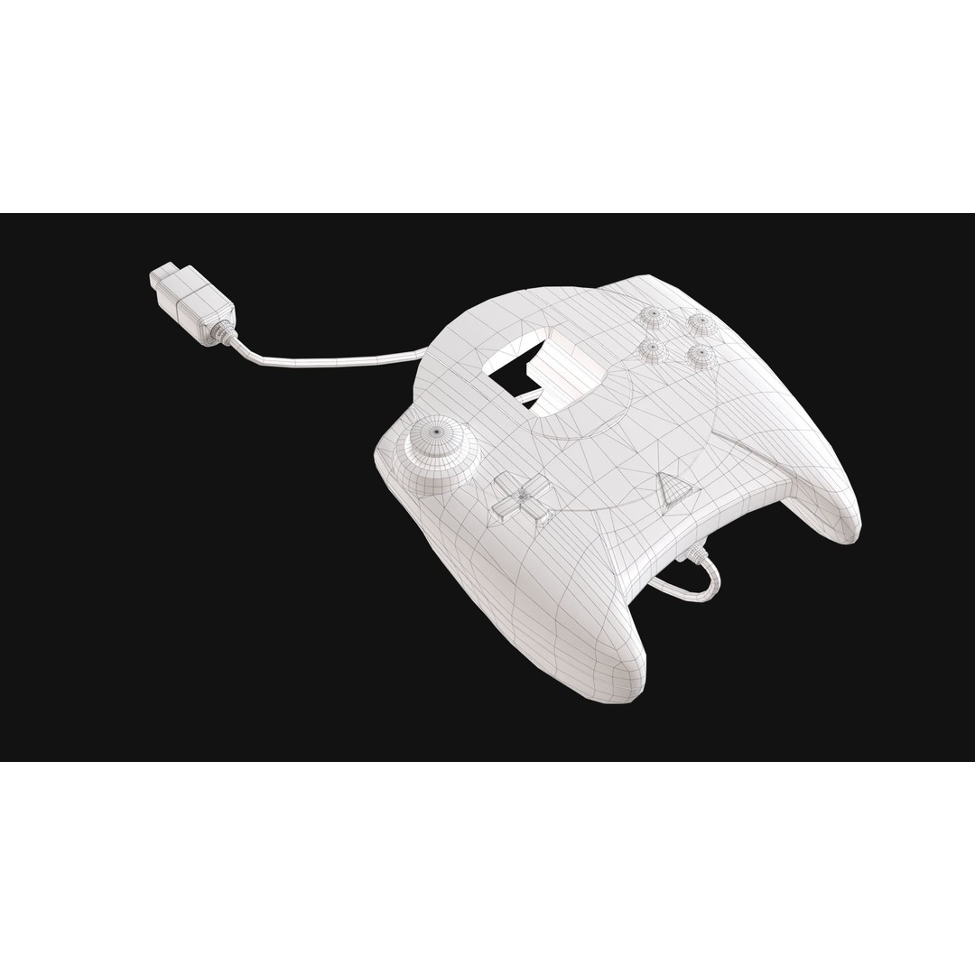 Sega Dreamcast 3D Model – Low Poly Console & Accessories, FBX - View 35