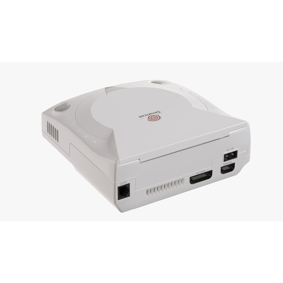 Sega Dreamcast 3D Model – Low Poly Console & Accessories, FBX - View 5