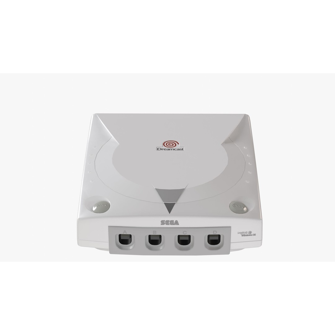 Sega Dreamcast 3D Model – Low Poly Console & Accessories, FBX - View 8