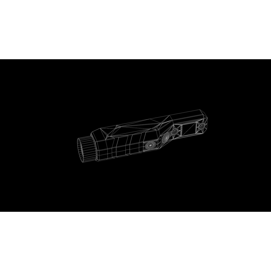 Defentac M-lok Flashlight 3D Model – Low Poly PBR Asset for Games - View 11