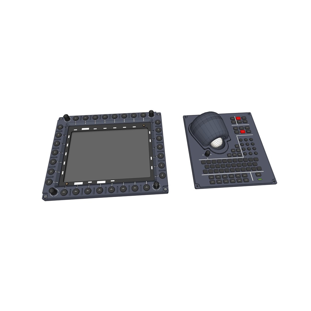 Sci-Fi Dashboard 3D Model – Detailed Electronic Interface, FBX - View 22