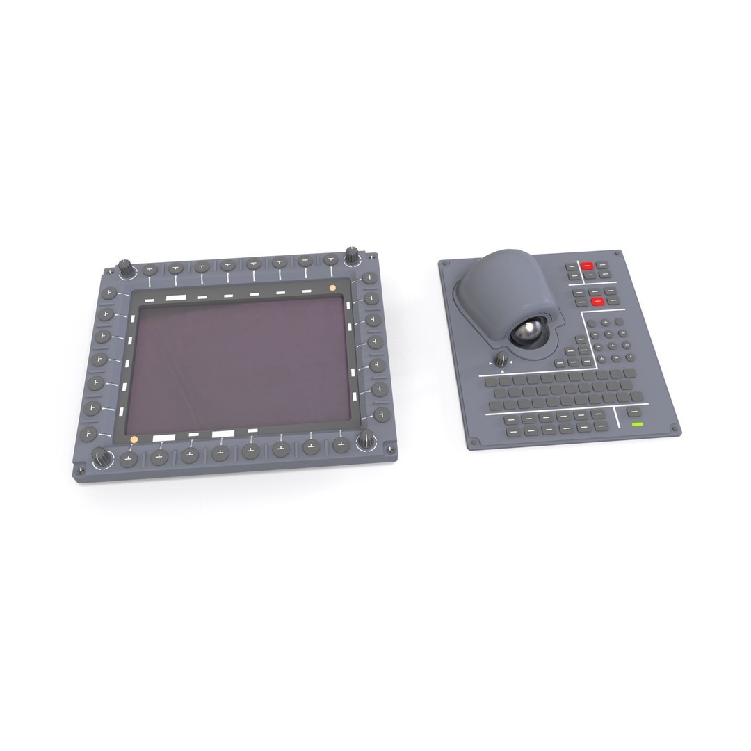 Sci-Fi Dashboard 3D Model – Detailed Electronic Interface, FBX - View 4