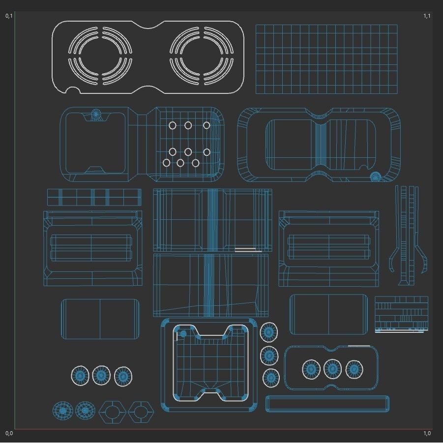 SCI-FI Console 3D Model – Low Poly Game Asset, FBX, PBR Textures