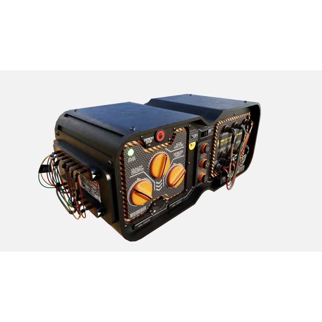 SCI-FI Console 3D Model – Low Poly Game Asset, FBX, PBR Textures - View 2