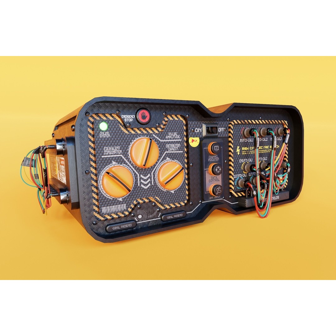 SCI-FI Console 3D Model – Low Poly Game Asset, FBX, PBR Textures - View 4