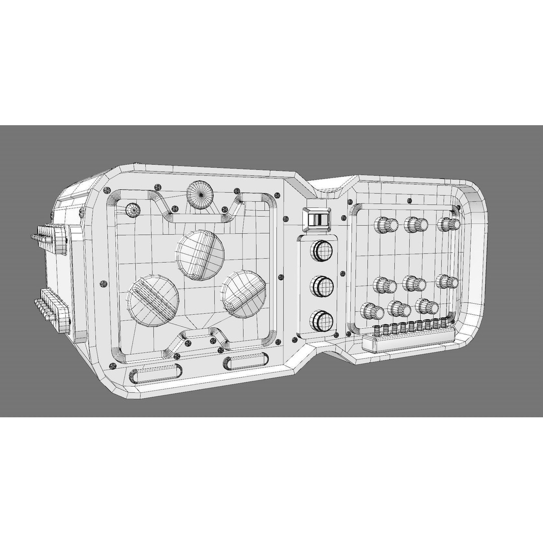 SCI-FI Console 3D Model – Low Poly Game Asset, FBX, PBR Textures - View 9