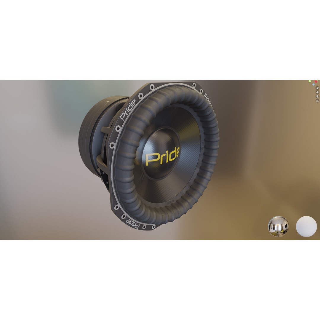 Pride S5 15 Subwoofer 3D Model – High Poly PBR Asset, FBX - View 13