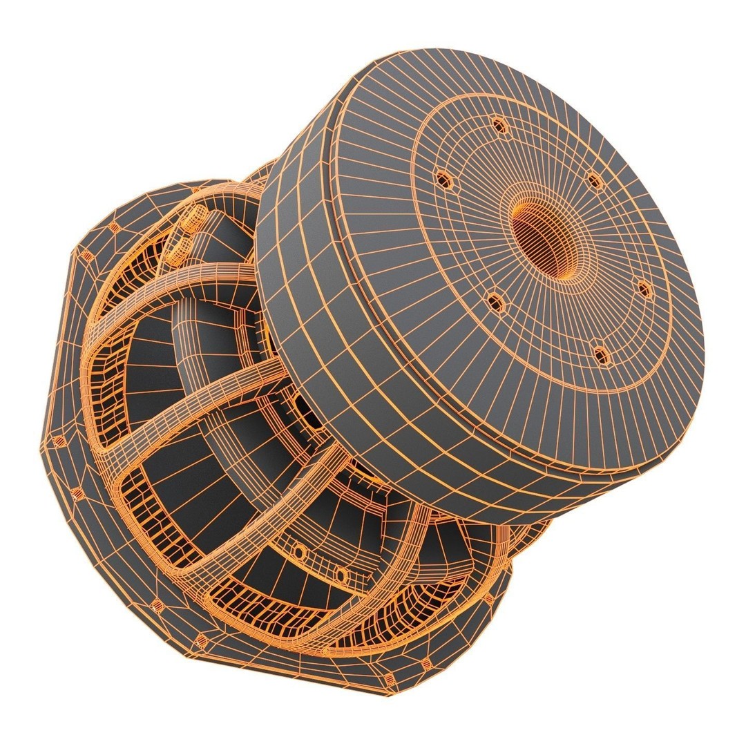 Pride S5 15 Subwoofer 3D Model – High Poly PBR Asset, FBX - View 15