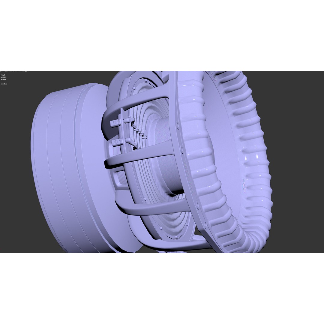 Pride S5 15 Subwoofer 3D Model – High Poly PBR Asset, FBX - View 16