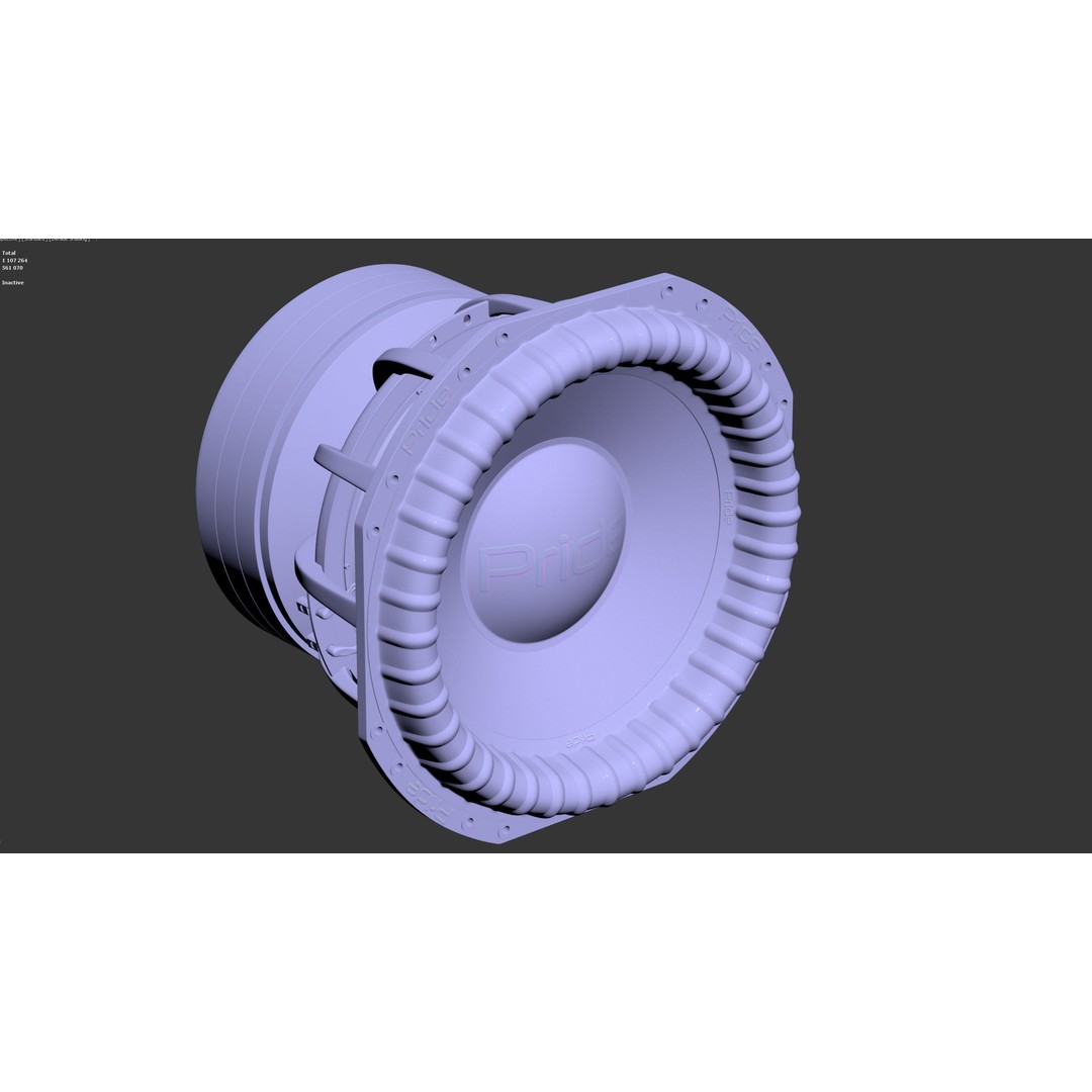 Pride S5 15 Subwoofer 3D Model – High Poly PBR Asset, FBX - View 19