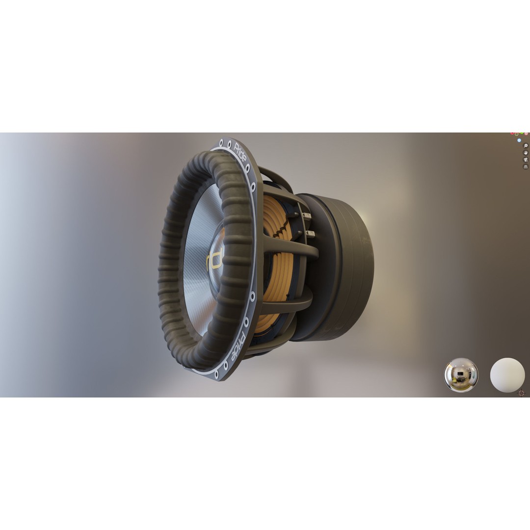 Pride S5 15 Subwoofer 3D Model – High Poly PBR Asset, FBX - View 3