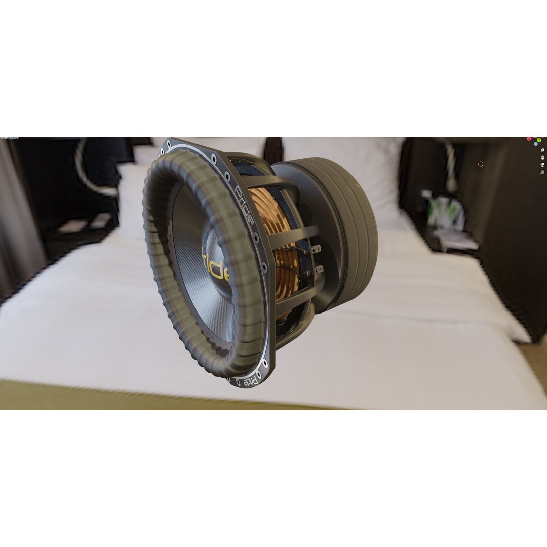 Pride S5 15 Subwoofer 3D Model – High Poly PBR Asset, FBX - View 8