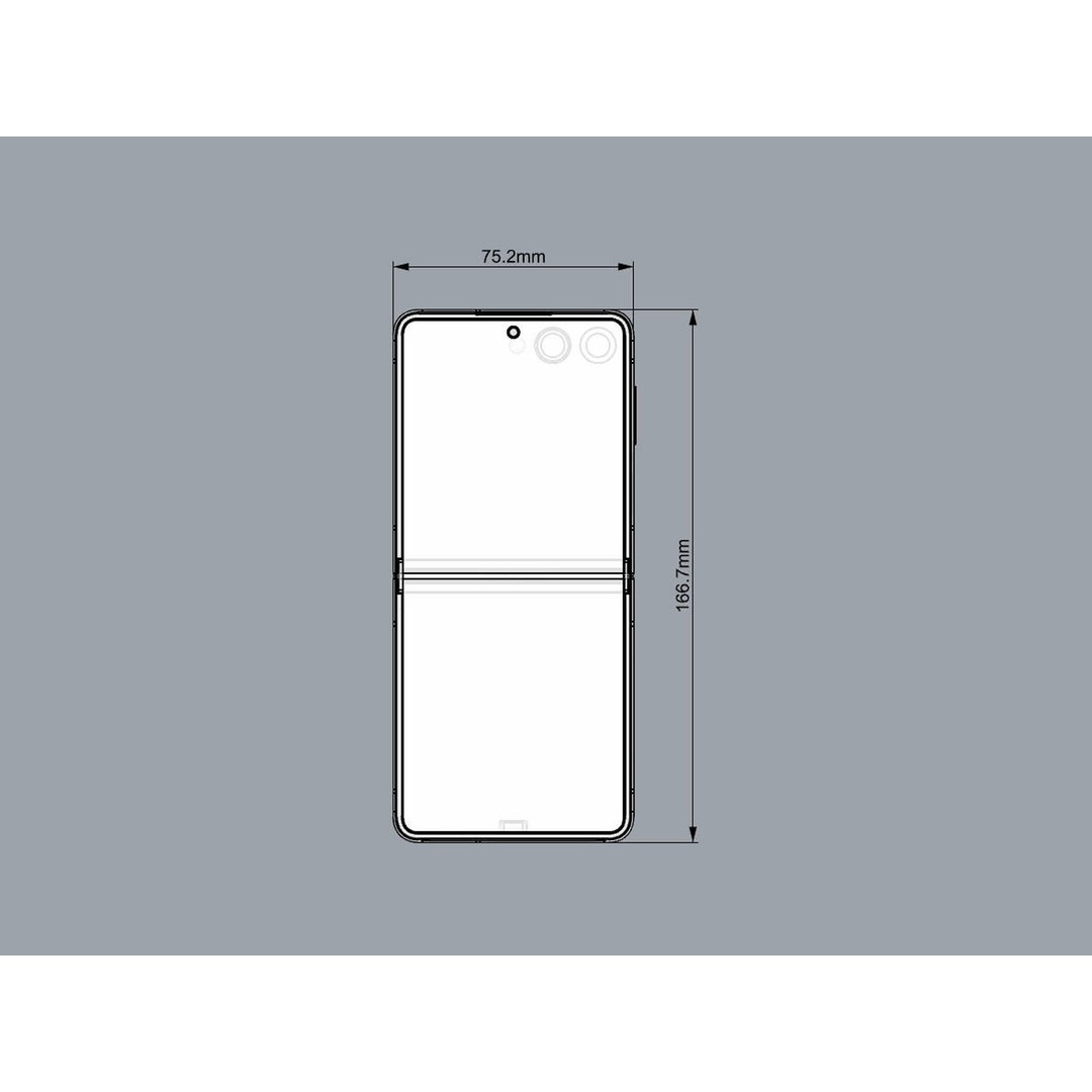 SAMSUNG Galaxy Z Flip 7 3D Model – High-Quality Smartphone Asset, FBX, OBJ - View 28