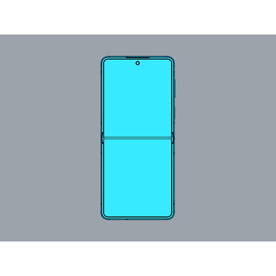 SAMSUNG Galaxy Z Flip 7 3D Model – High-Quality Smartphone Asset, FBX, OBJ - View 29