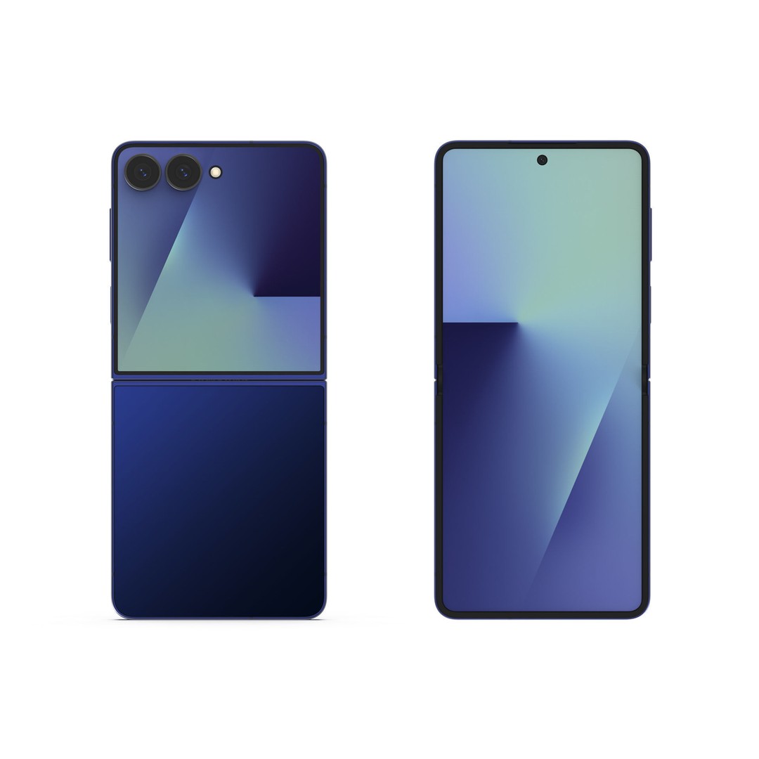 SAMSUNG Galaxy Z Flip 7 3D Model – High-Quality Smartphone Asset, FBX, OBJ - View 3