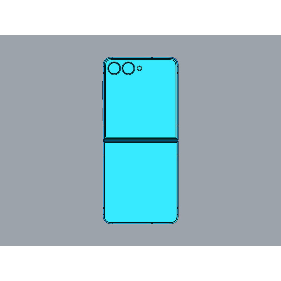 SAMSUNG Galaxy Z Flip 7 3D Model – High-Quality Smartphone Asset, FBX, OBJ - View 30