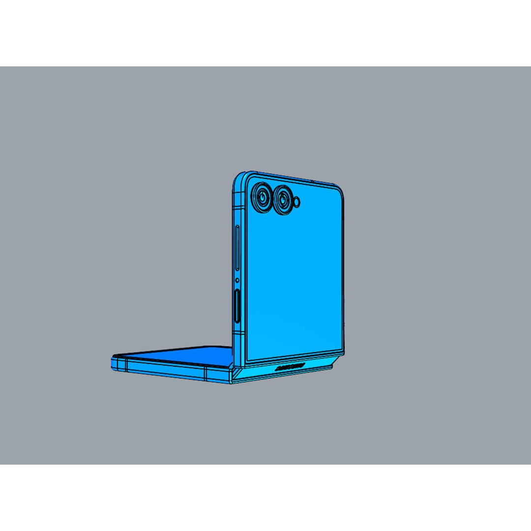 SAMSUNG Galaxy Z Flip 7 3D Model – High-Quality Smartphone Asset, FBX, OBJ - View 33
