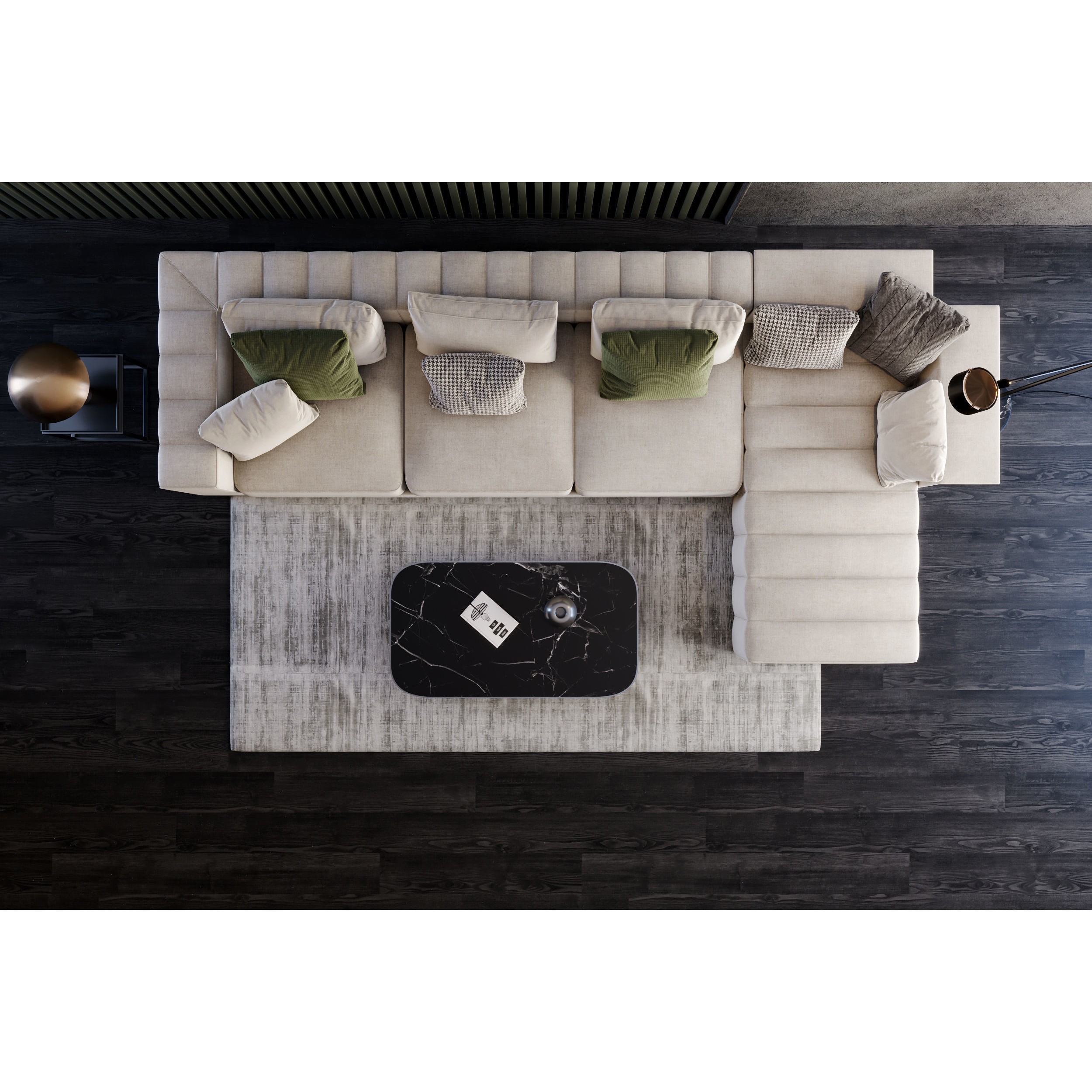 Interior Living Room Scene - PBR Textured 3D Model - View 5