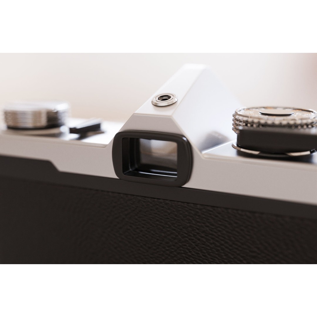 Vintage Full-Frame Camera 3D Model – High-Quality Retro Asset, FBX, Blender - View 11