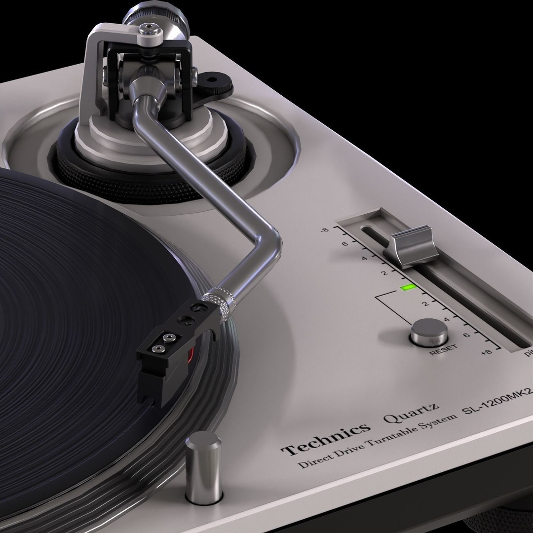 Turntable 3D Model – Low Poly Audio Player with PBR Textures, FBX/OBJ - View 5