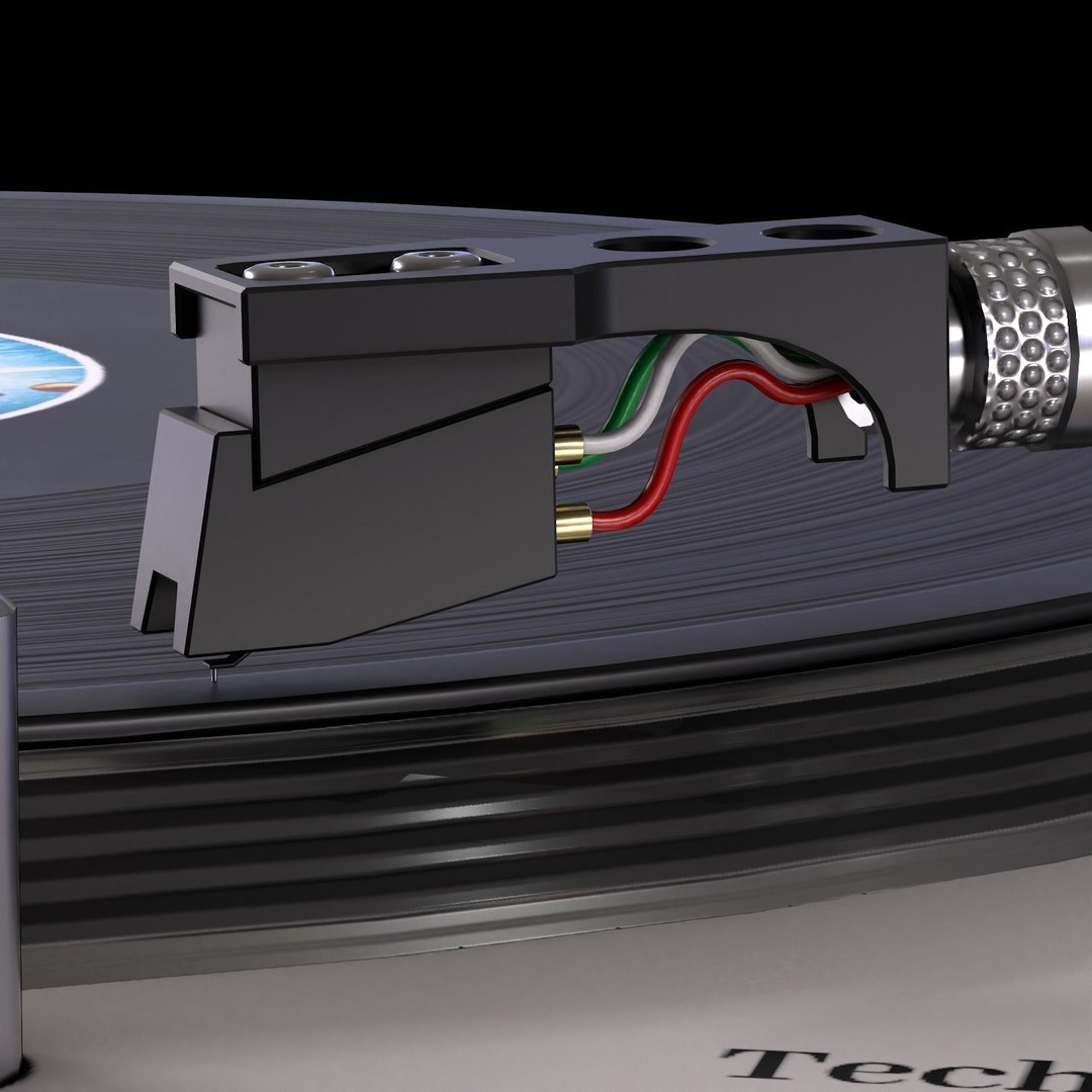 Turntable 3D Model – Low Poly Audio Player with PBR Textures, FBX/OBJ - View 8