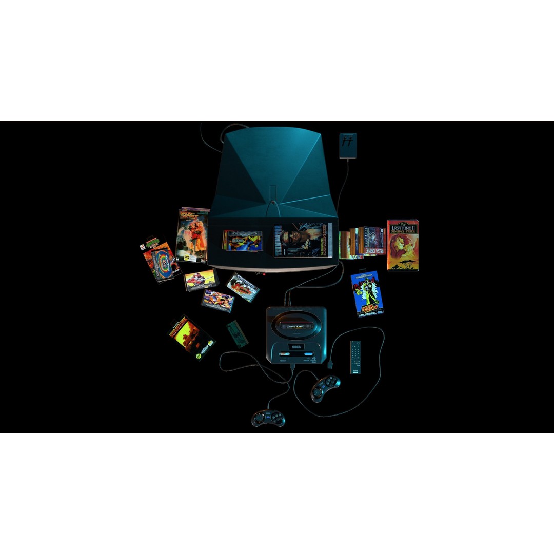 Sega Mega Drive 2 3D Model – Low Poly Game Ready Asset, OBJ, PBR - View 4