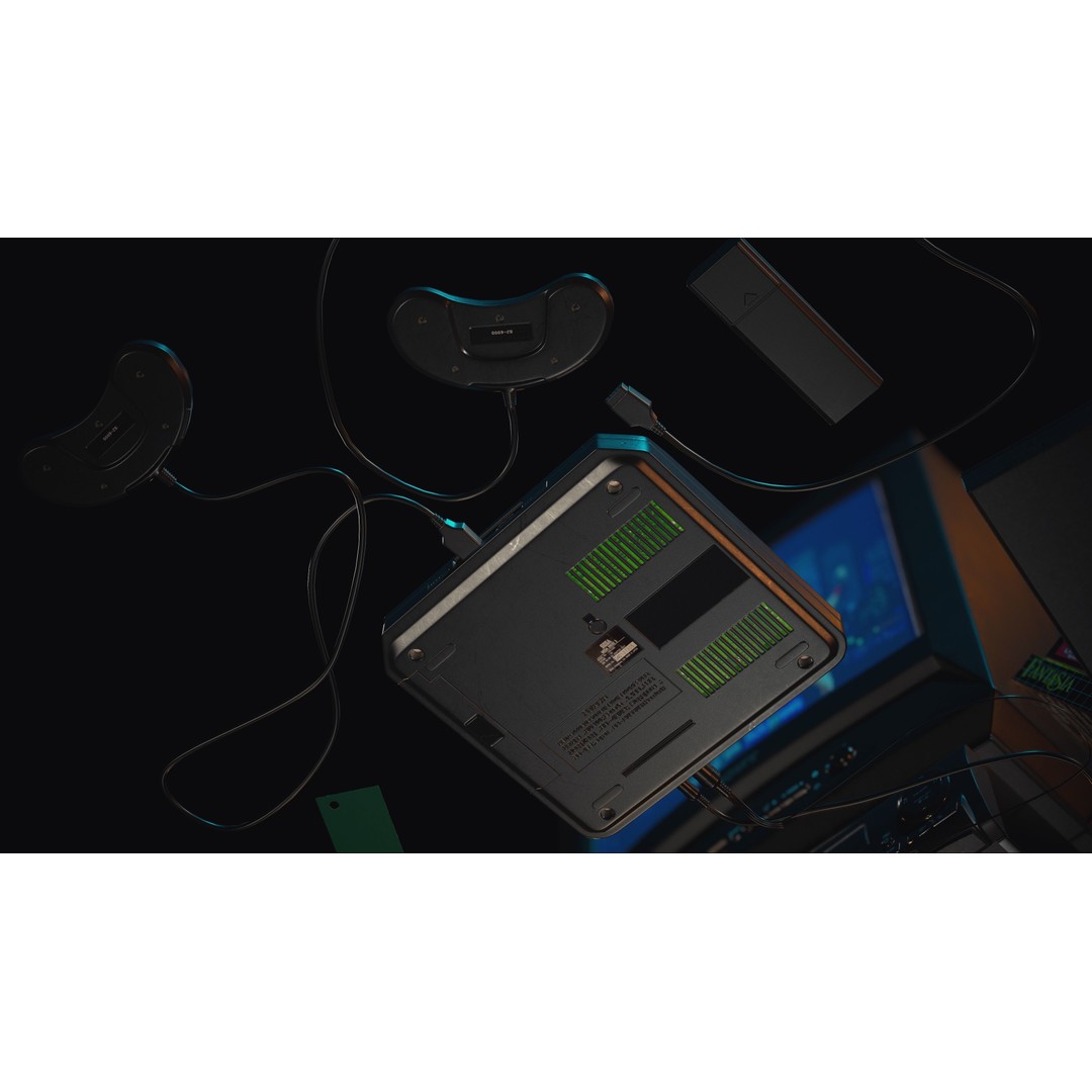 Sega Mega Drive 2 3D Model – Low Poly Game Ready Asset, OBJ, PBR - View 6