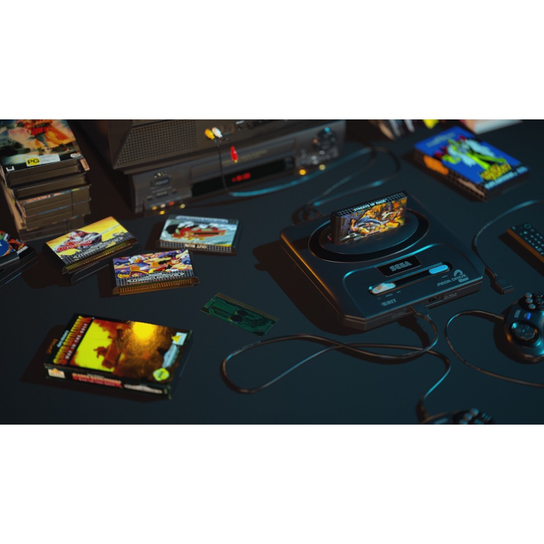 Sega Mega Drive 2 3D Model – Low Poly Game Ready Asset, OBJ, PBR - View 9