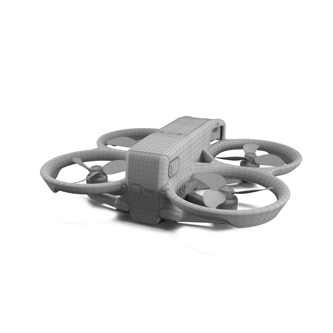 DJI Avata 2 3D Model – High Poly Game Asset, FBX, OBJ, PBR Textures - View 23