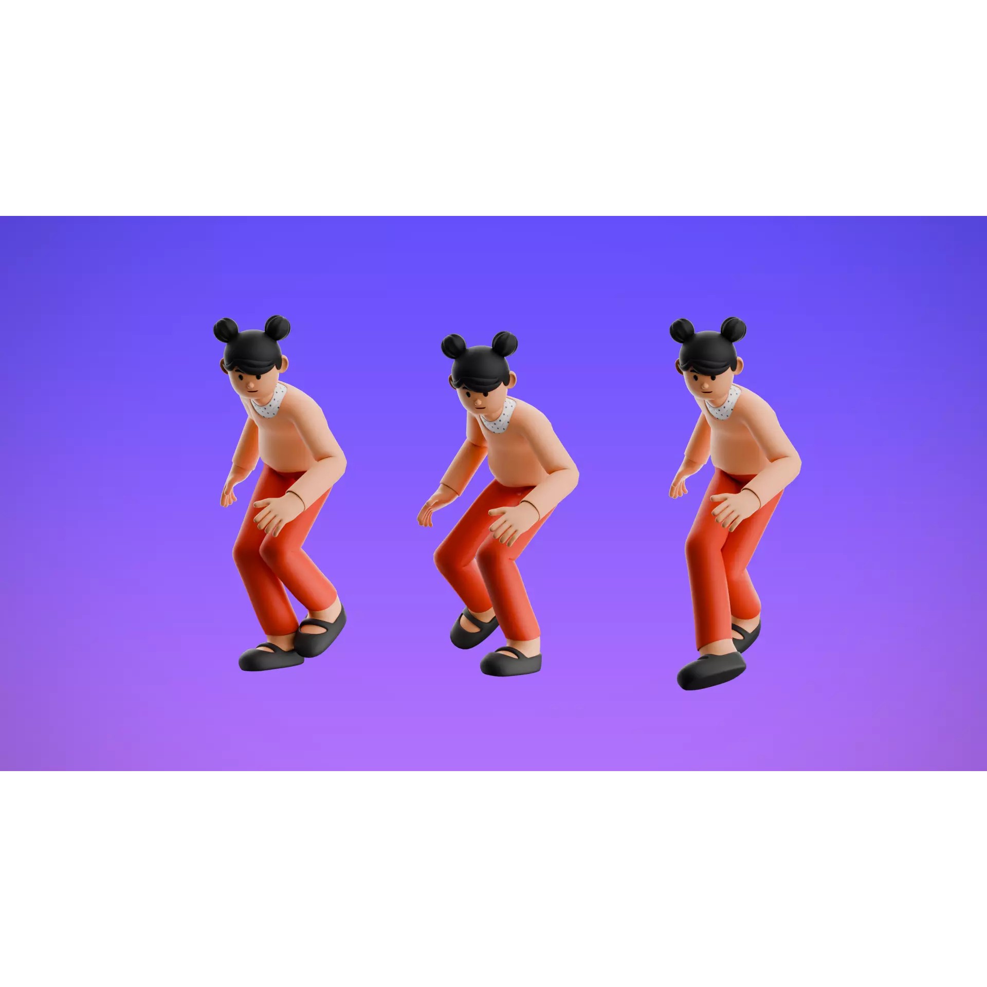 22 Casual Characters - Low-Poly Game-Ready 3D Model - View 16