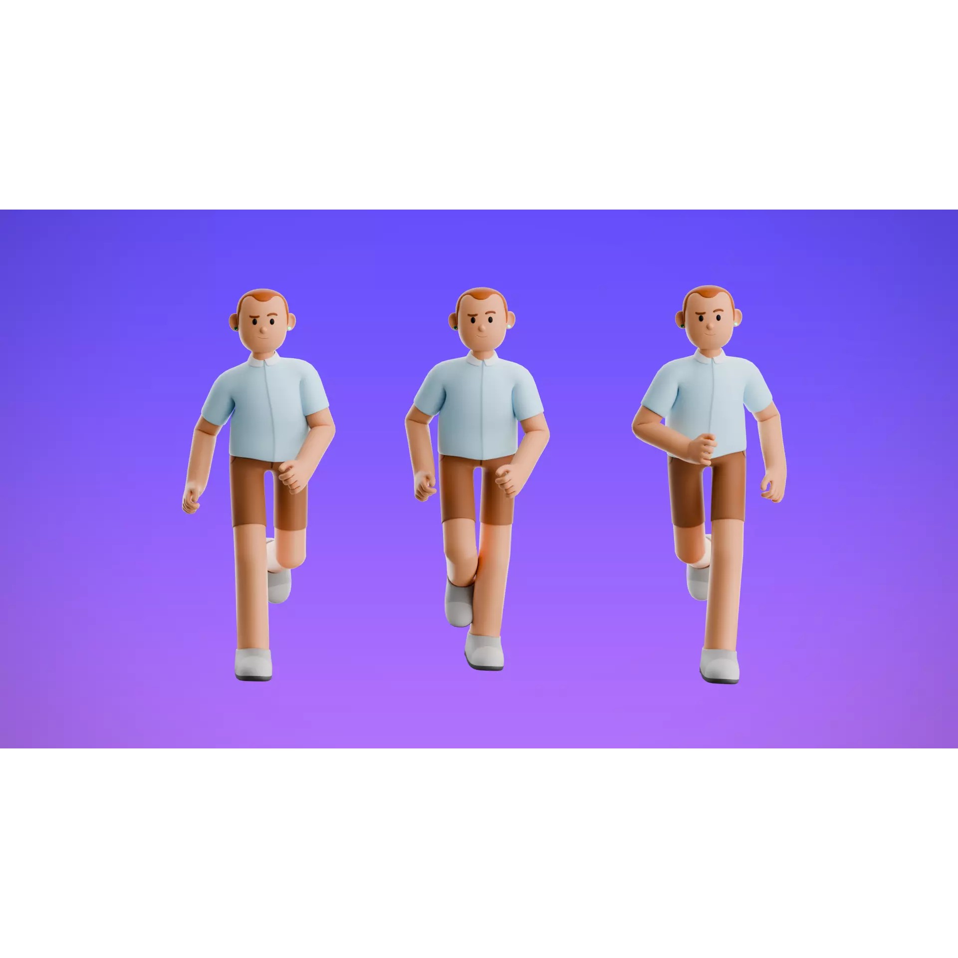 22 Casual Characters - Low-Poly Game-Ready 3D Model - View 18