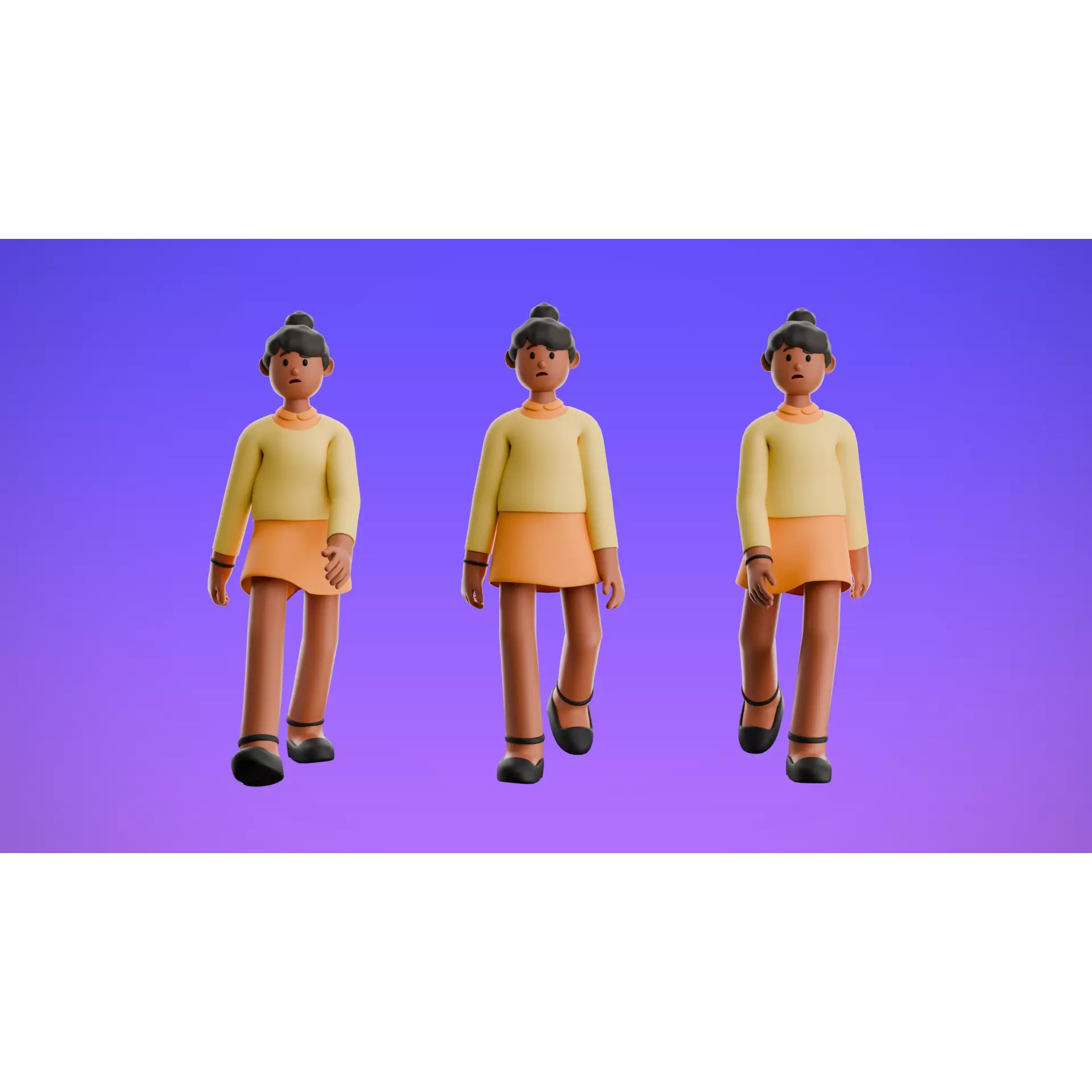 22 Casual Characters - Low-Poly Game-Ready 3D Model - View 19