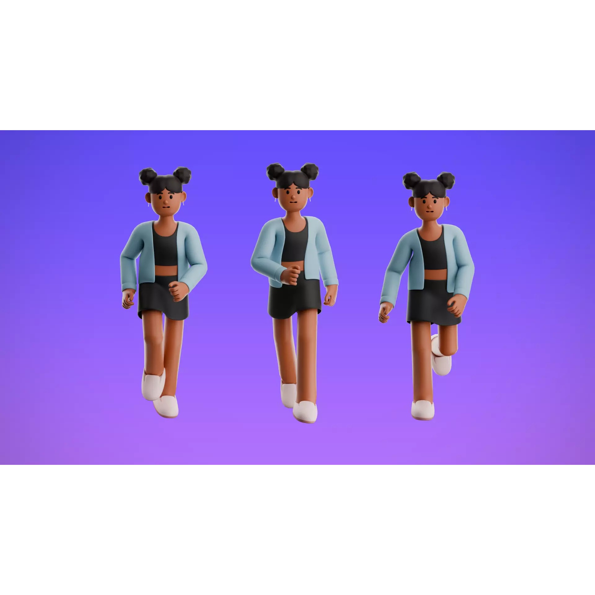 22 Casual Characters - Low-Poly Game-Ready 3D Model - View 20