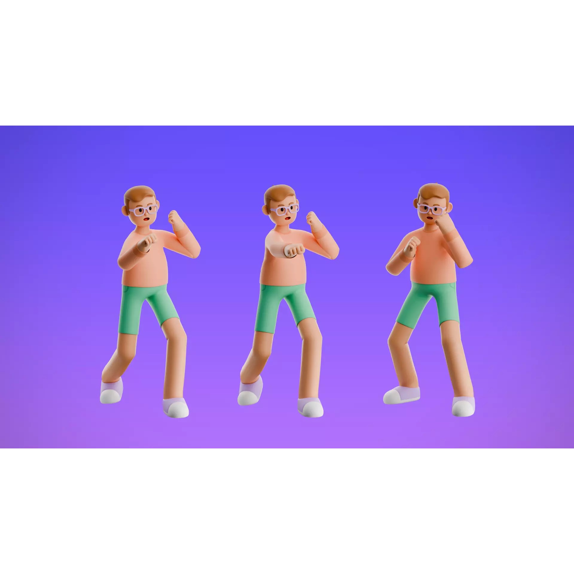 22 Casual Characters - Low-Poly Game-Ready 3D Model - View 22