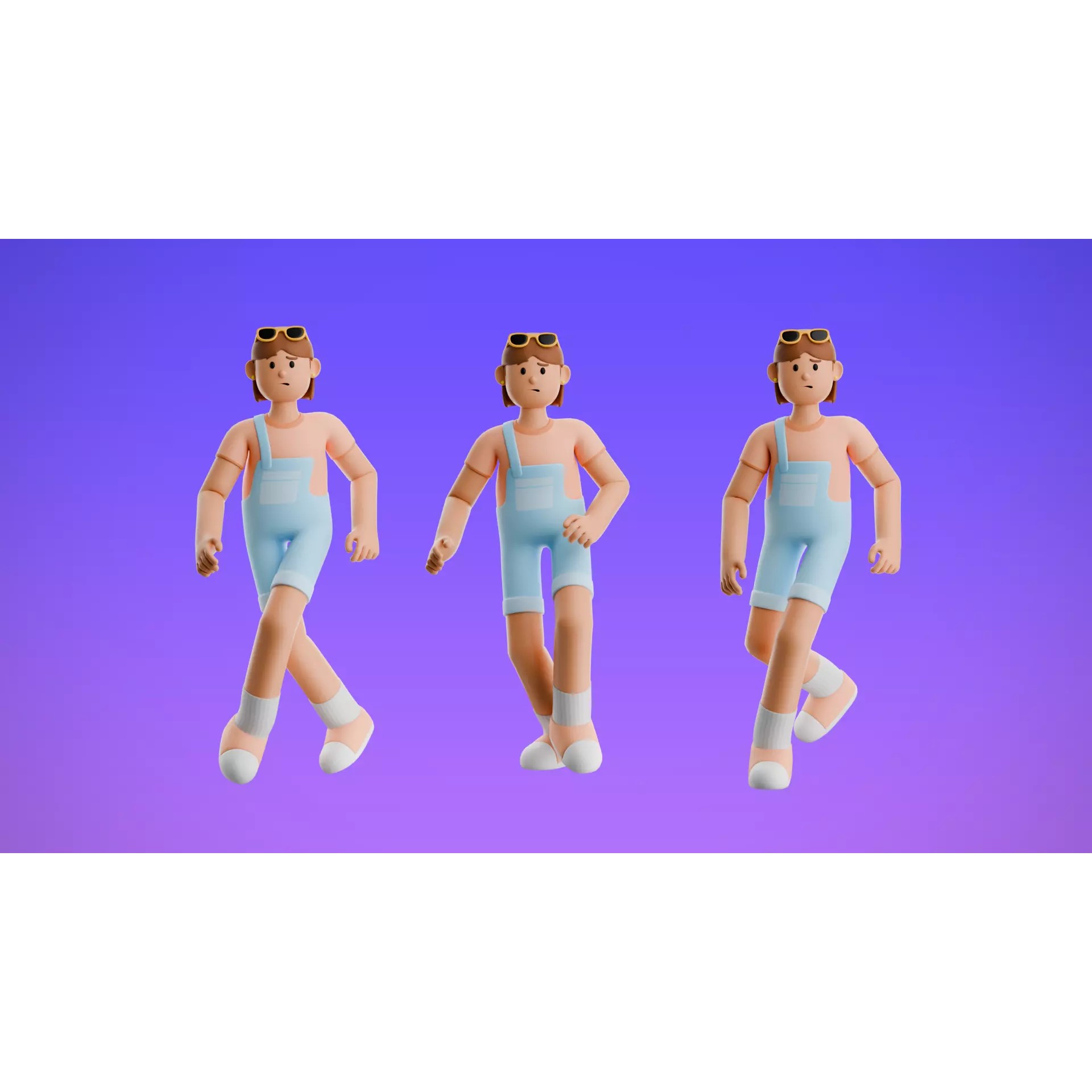 22 Casual Characters - Low-Poly Game-Ready 3D Model - View 24