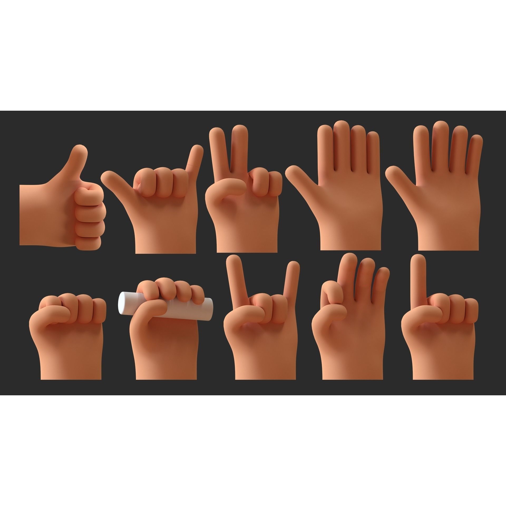 22 Casual Characters - Low-Poly Game-Ready 3D Model - View 3