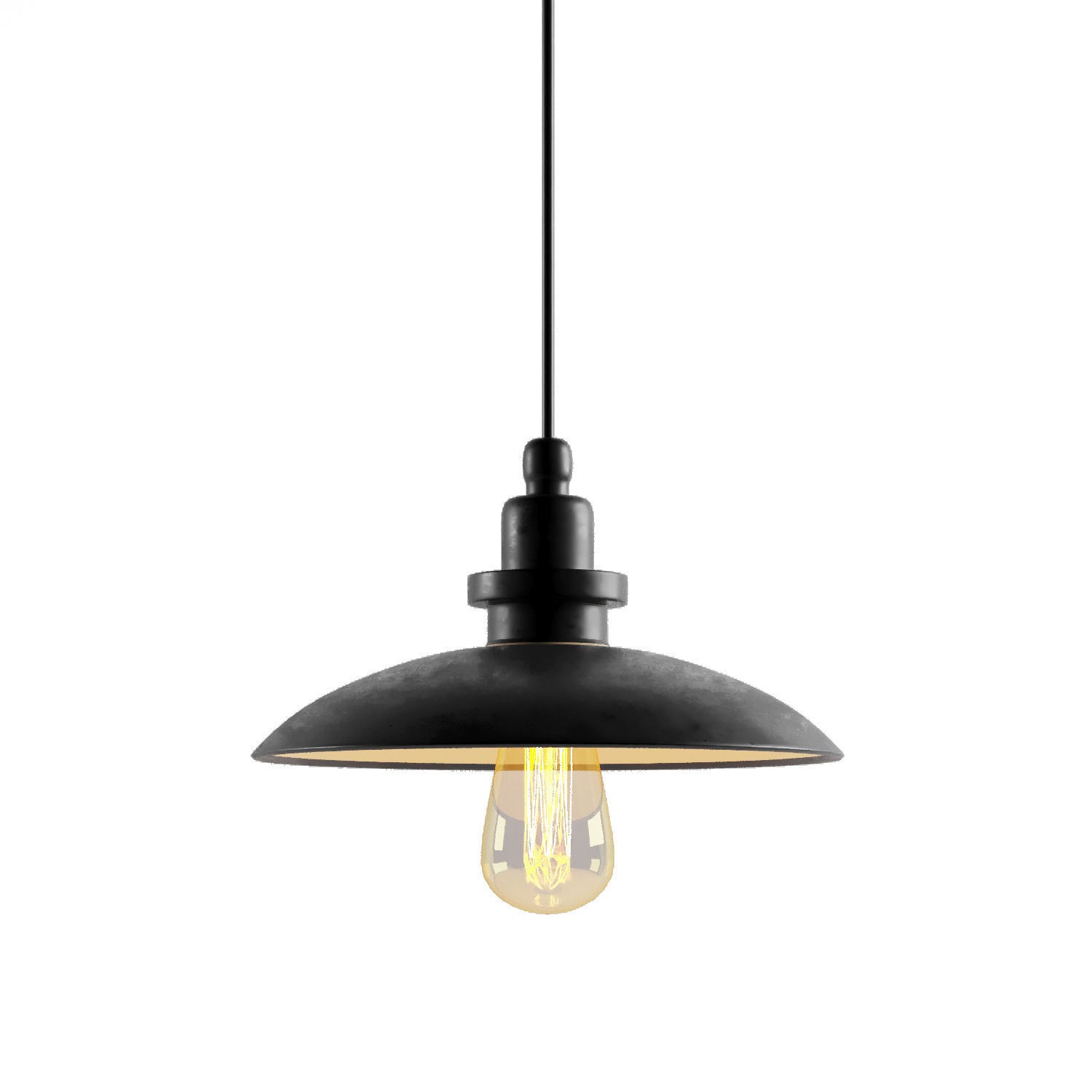 Black Cast Industrial Chandelier - Game-Ready 3D Model - View 10