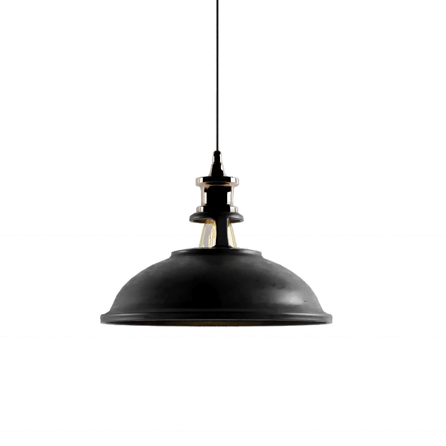 Black Cast Industrial Chandelier - Game-Ready 3D Model - View 8