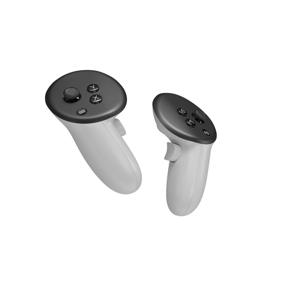 Meta Quest 3 Controllers 3D Model – High Poly PBR Game Asset, FBX & OBJ - View 16