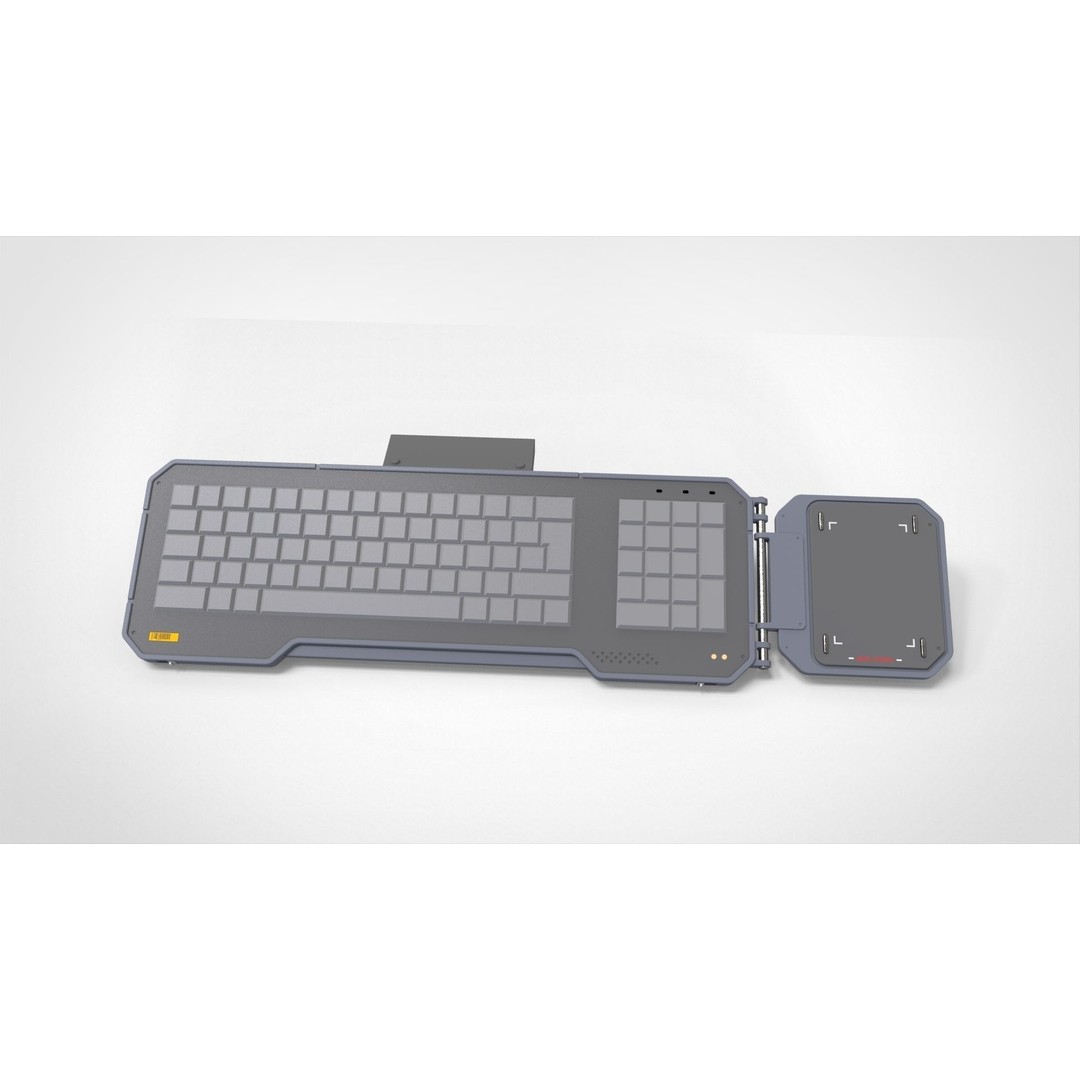 Dashboard 3D Model – Sci-Fi Control Panel with PBR Materials - View 10
