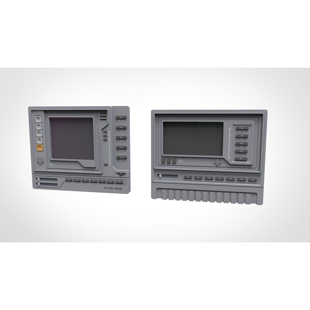 Dashboard 3D Model – Sci-Fi Control Panel with PBR Materials - View 12
