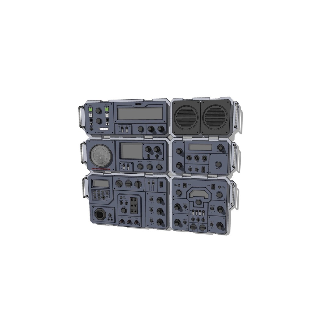 Dashboard 3D Model – Sci-Fi Control Panel with PBR Materials - View 19