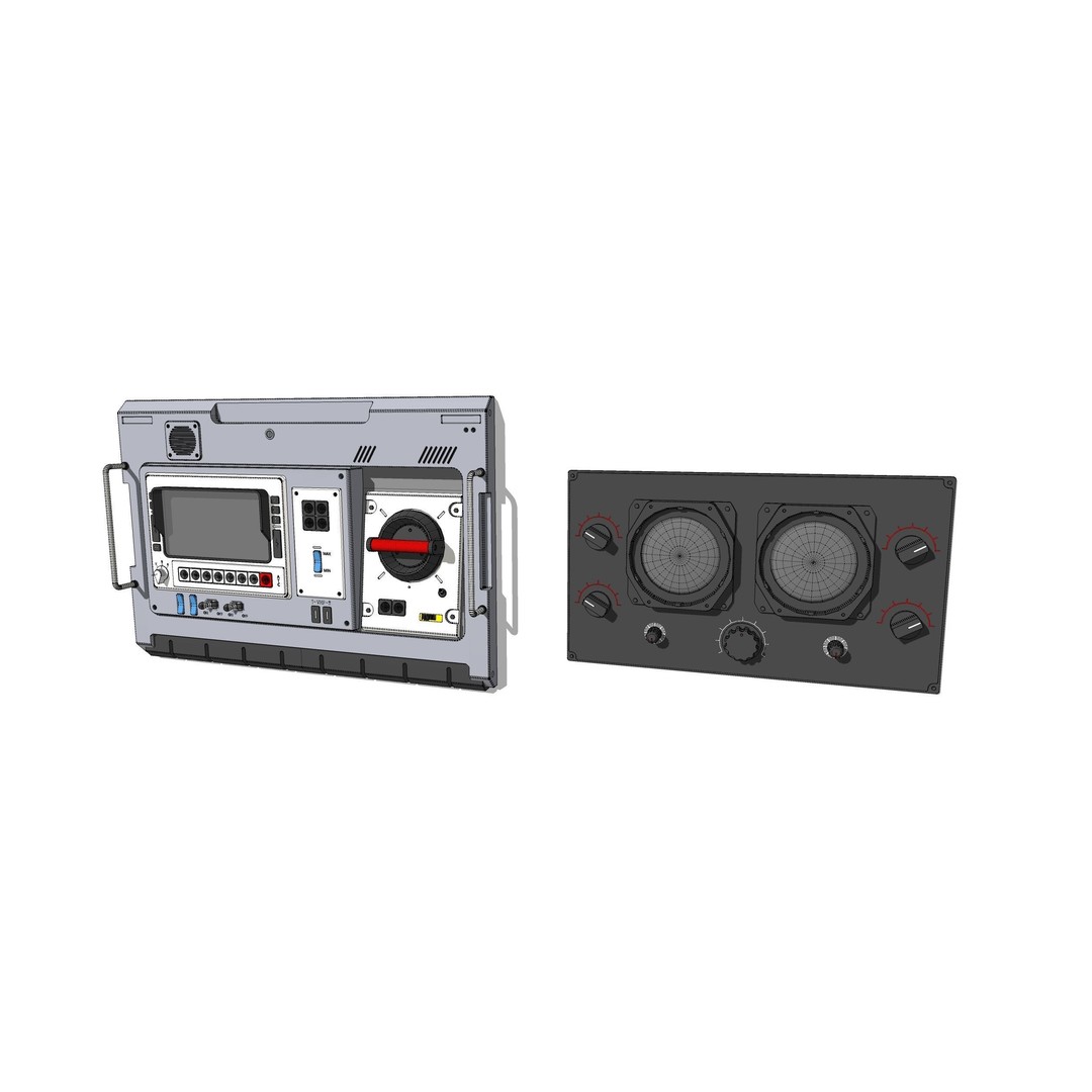 Dashboard 3D Model – Sci-Fi Control Panel with PBR Materials - View 20