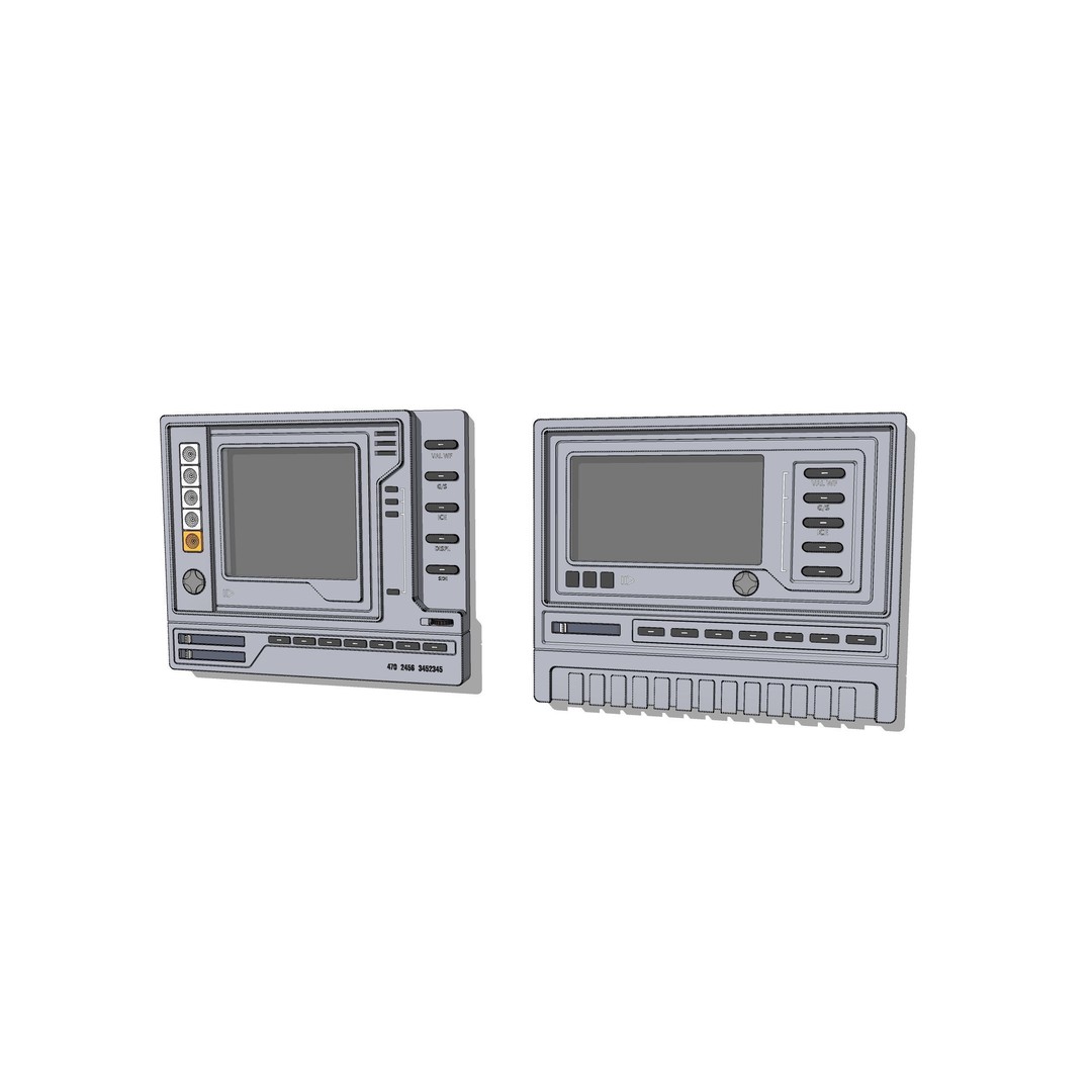 Dashboard 3D Model – Sci-Fi Control Panel with PBR Materials - View 23